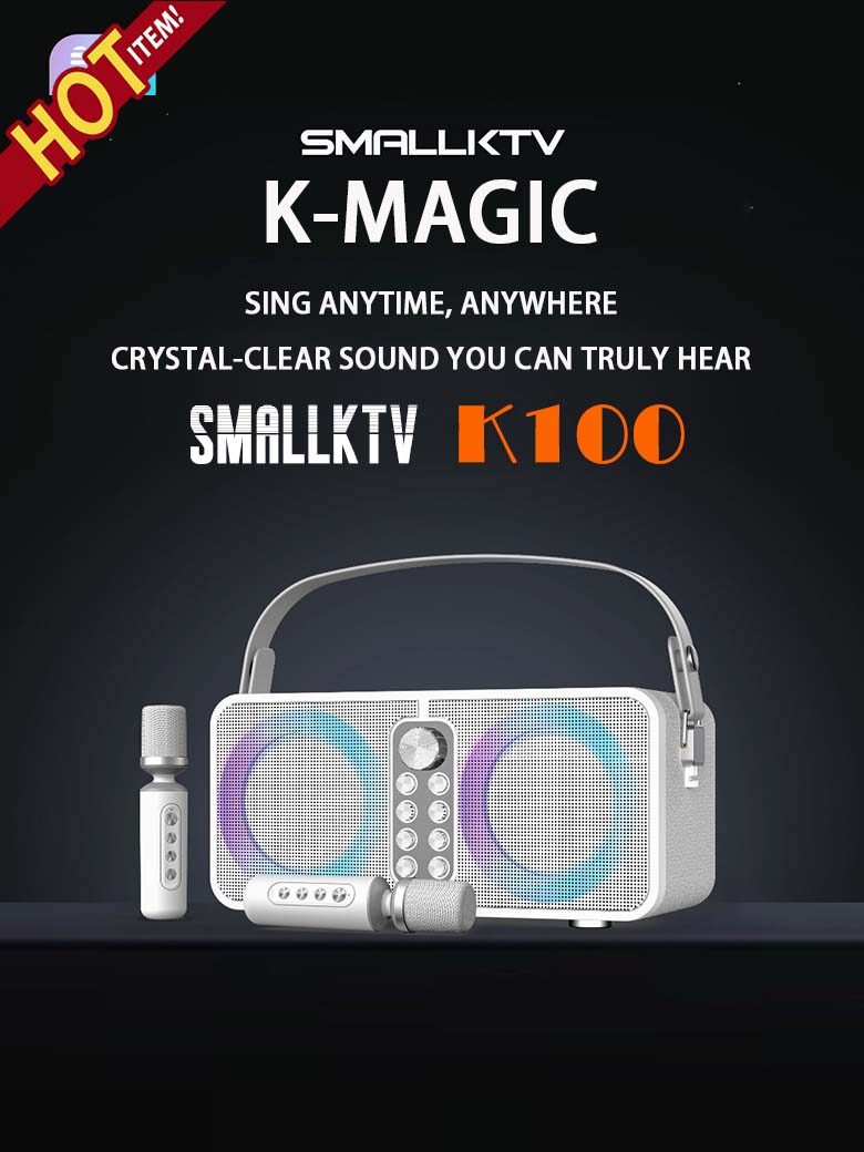 SmallKTV K100ワイヤレスBluetoothスピーカー - カラオケに最適な逸品